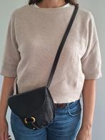 Delvaux Listrac pm toile de cuir in uitstekende staat, Handtassen en Accessoires, Ophalen of Verzenden, Zo goed als nieuw, Zwart