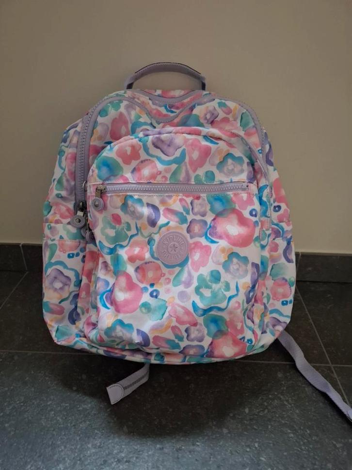 Kipling rugzak Seoul met laptopvak en pennenzak, Handtassen en Accessoires, Tassen | Schooltassen, Gebruikt, Rugtas, Overige kleuren