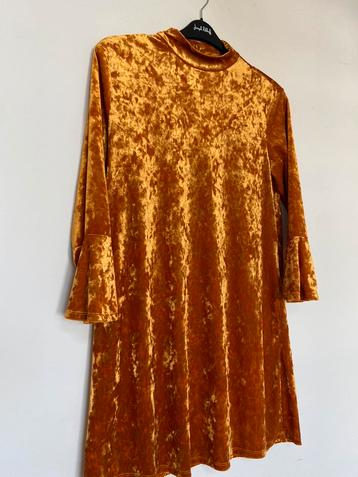 Monki jurk oranje/glinsterend/oker/mosterd 