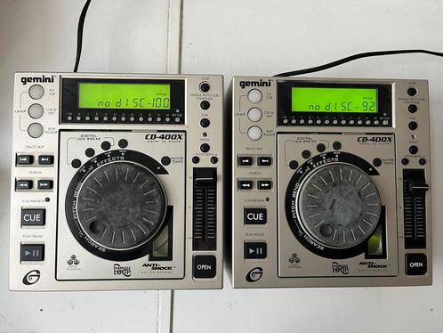 Lot de 2 Gemini CD-400X – Lecteurs CD/MP3 USB DJ, Muziek en Instrumenten, Dj-sets en Draaitafels, Zo goed als nieuw, Ophalen of Verzenden