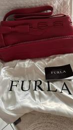 Furla prachtige leren schoudertas met strik, Ophalen of Verzenden, Zo goed als nieuw