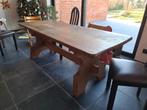 Antieke houten tafel met 6 stoelen en buffetkast, Antiek en Kunst, Ophalen