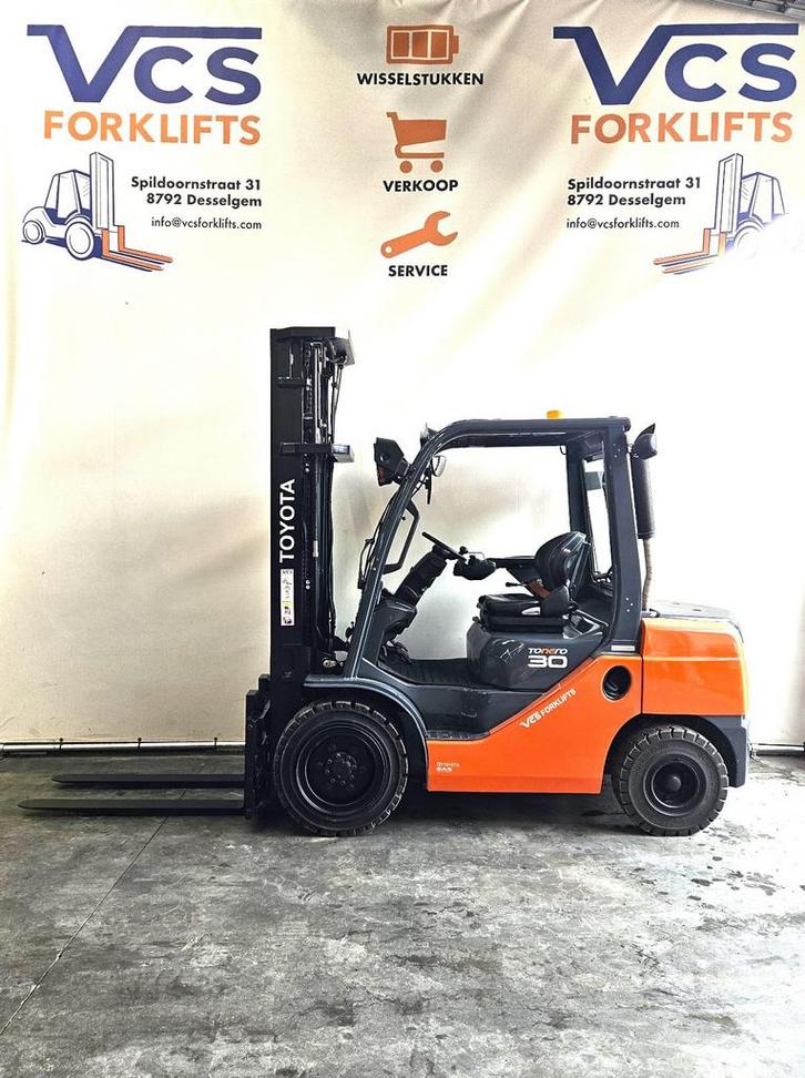 TOYOTA heftruck diesel 3.0t triplex 5,5m shift +versteller, Zakelijke goederen, Machines en Bouw | Heftrucks en Intern transport