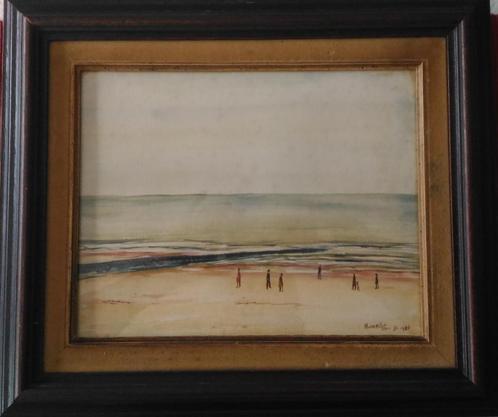 Vue sur la plage de Theo Humblet, Antiquités & Art, Art | Peinture | Moderne, Enlèvement