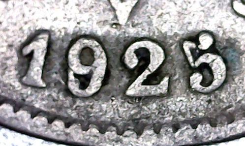 Variété 10 cts 1925 NL Belgique date (9 sur 6), Timbres & Monnaies, Monnaies | Belgique, Monnaie en vrac, Métal, Enlèvement ou Envoi