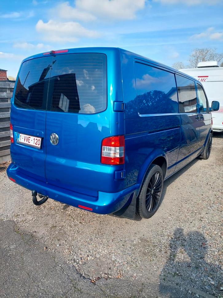 Verkocht ! Vw Transporter T5  2.5 TDI  2006 motor probleem, Auto's, Volkswagen, Particulier, Transporter, Trekhaak, Blauw, Blauw