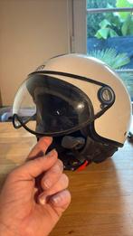 Witte hippe motorhelm, Ophalen of Verzenden, Gebruikt, Small, Lem