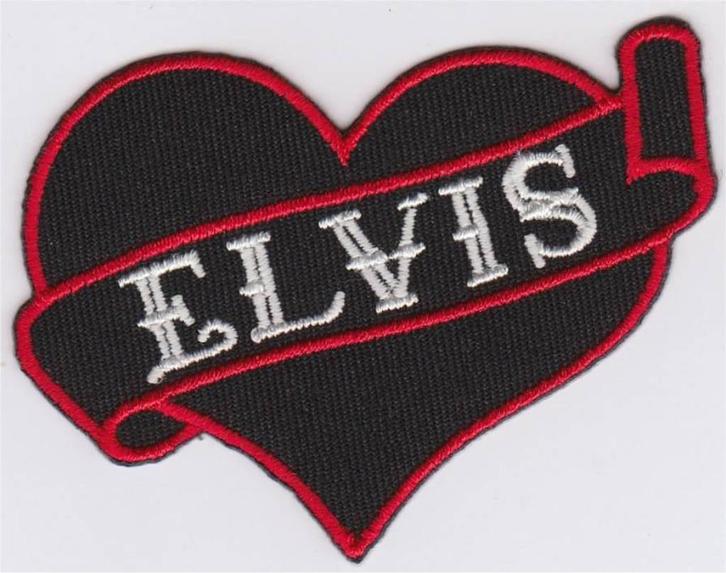 Elvis stoffen opstrijk patch embleem #2, Verzamelen, Muziek, Artiesten en Beroemdheden, Nieuw, Kleding, Verzenden