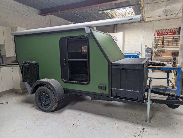 Teardrop caravan / mini caravan, Caravans en Kamperen, Caravans, Particulier, tot en met 2, 500 - 750 kg, Overige, Lengtebed, Vast bed
