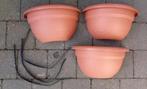 set van 3 plantenbak voor dakgoten, Tuin en Terras, Overige vormen, Kunststof, Gebruikt, Minder dan 60 cm