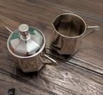 Verzilverd suikerpotje & melkkannetje, Antiek en Kunst, Ophalen, Zilver