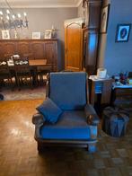Eiken salon 3 zit + 2 keer 1 zit, Ophalen, Gebruikt, Stof