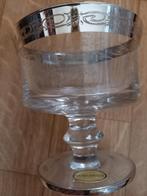 6 VERRES À DESSERT GRAVÉS AVEC BORDS ARGENTÉS, Antiquités & Art, Enlèvement ou Envoi