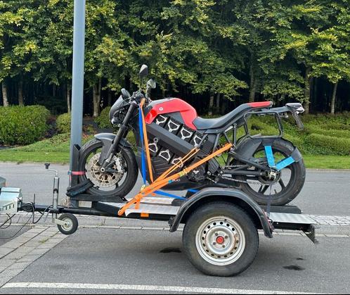 Motor aanhangwagen - TE HUUR, Dieren en Toebehoren, Paarden en Pony's | Trailers en Aanhangwagens, Zo goed als nieuw, Aluminium