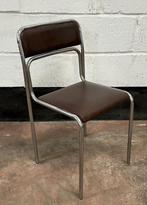 Vintage stoel skai bruin 1970s, Ophalen of Verzenden, Huis en Inrichting