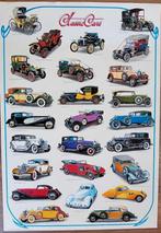 CADRE ET AFFICHE RARE AUTHENTIQUE 1987 VOITURES CLASSIQUES, Collections, Enlèvement, Comme neuf, Avec cadre