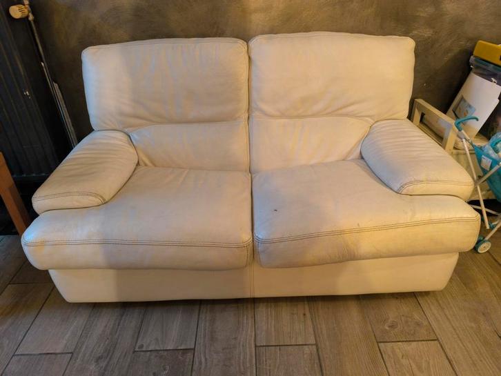 Fauteuil blanc 2 places à donner Gratuit, Maison & Meubles, Fauteuils, Enlèvement