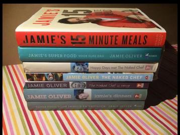 10 Jamie Oliver kookboeken beschikbaar voor biedingen
