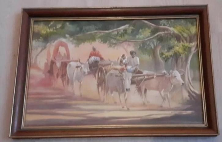 Art Asiatique+Inde+Bengale+Mukherjee+Aquarelle, Antiquités & Art, Art | Art non-occidental, Enlèvement