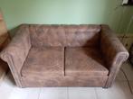 chesterfield zetel, Huis en Inrichting, Zetels | Zetels, Minder dan 75 cm, Chesterfield, Tweepersoons, Zo goed als nieuw