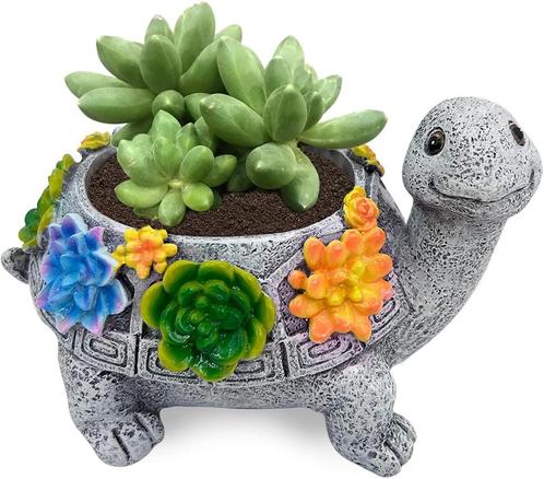 Schildpad plantenpot GRATIS LEVERING, Tuin en Terras, Bloempotten, Nieuw, Overige materialen, Binnen, Balkon, Tuin, Minder dan 40 cm