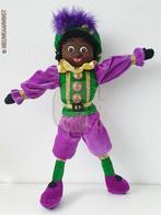 Authentieke Etos etalage zwarte Piet pop - 45cm, groen/paars, Diversen, Sinterklaas, Verzenden