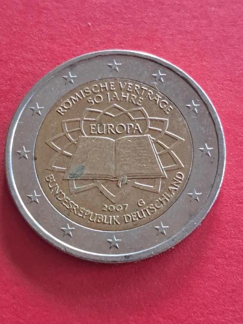 2007 Duitsland 2 euro G Karlsruhe Verdrag van Rome, Postzegels en Munten, Munten | Europa | Euromunten, Losse munt, 2 euro, Duitsland