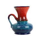 Zeldzame Bay Vaas Blauw Rood West Germany Vintage 79-25, Antiek en Kunst, Ophalen of Verzenden