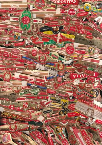 lot van 1000 stuks oude sigarenbandjes , beschikbaar voor biedingen