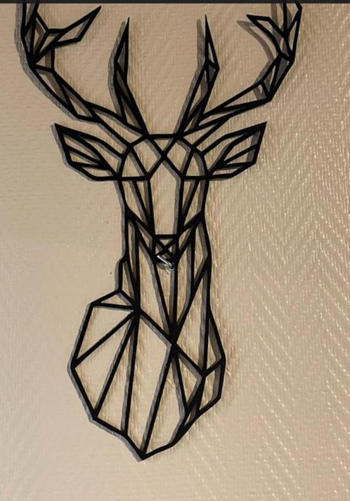 Laser gesneden Geometrisch Hert, Huis en Inrichting, Woonaccessoires | Wanddecoraties, Nieuw, Ophalen of Verzenden
