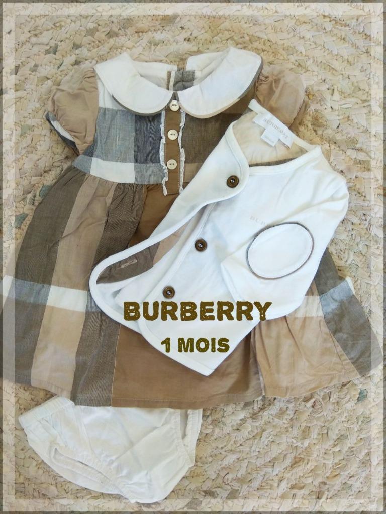 ② Burberry fille mois Robe veste culotte — Vêtements de