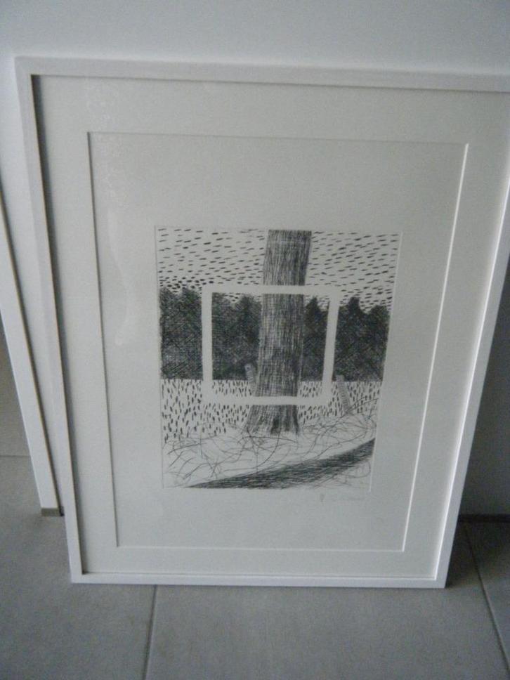 kunstwerk Roger Raveel, Huis en Inrichting, Woonaccessoires | Schilderijen, Tekeningen en Foto's, Nieuw, Overige typen, 50 tot 75 cm