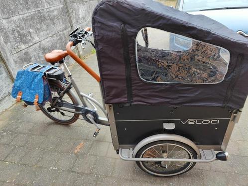 Veloci E-bakfiets voor 4 kinderen, Fietsen en Brommers, Fietsen | Bakfietsen, Gebruikt, Overige merken, 4 kinderen of meer, Elektrisch
