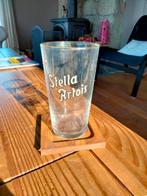 Stella Artois verre Boerkes + sous bock en bois. Voir photos, Comme neuf, Duvel, Enlèvement ou Envoi