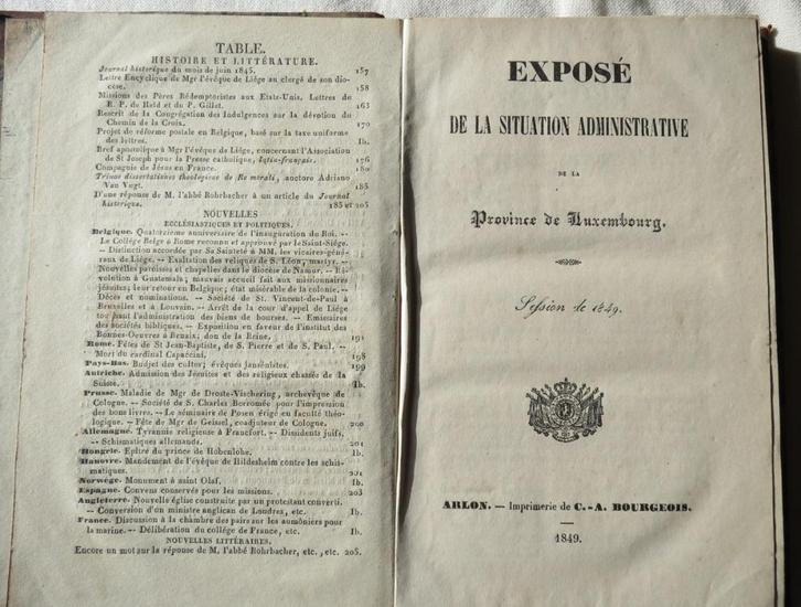 Over de situatie in de provincie Luxemburg, Antiek en Kunst, Antiek | Boeken en Manuscripten, Ophalen of Verzenden