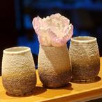 3 vazen, Wit, Ophalen of Verzenden, Minder dan 50 cm, Glas