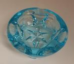 Vintage Glazen asbak met ster Blauw, Antiek en Kunst, Ophalen