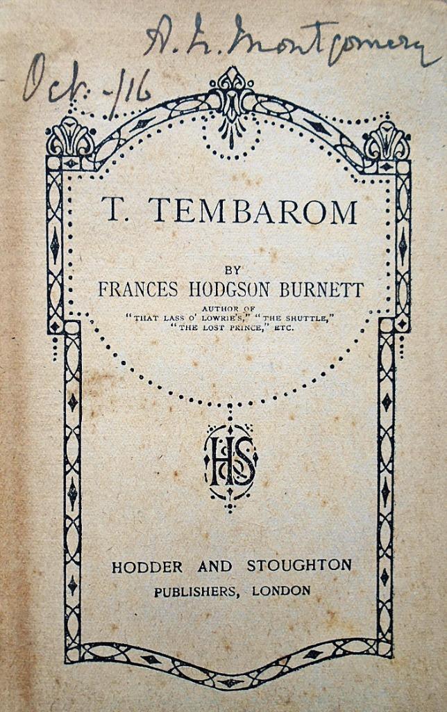 T. Tembarom - 1913 - Frances Hodgson Burnett (1849-1924), Livres, Romans historiques, Utilisé, Enlèvement ou Envoi