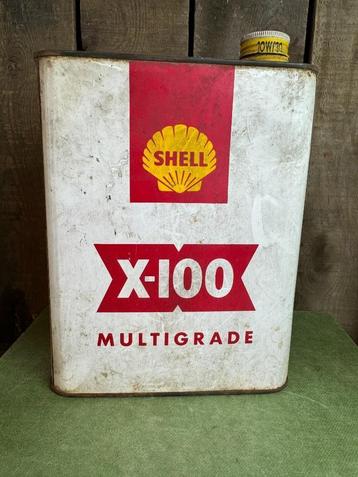 vintage Shell olie blik leeg