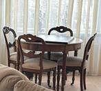 Louis XV tafel en stoelen, Maison & Meubles, Salles à manger complètes, Enlèvement, Utilisé