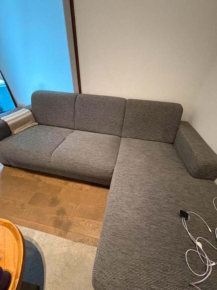 Grijze 3-4 Zitsbank, Huis en Inrichting, Zetels | Complete zithoeken, Gebruikt, Stof, Ophalen