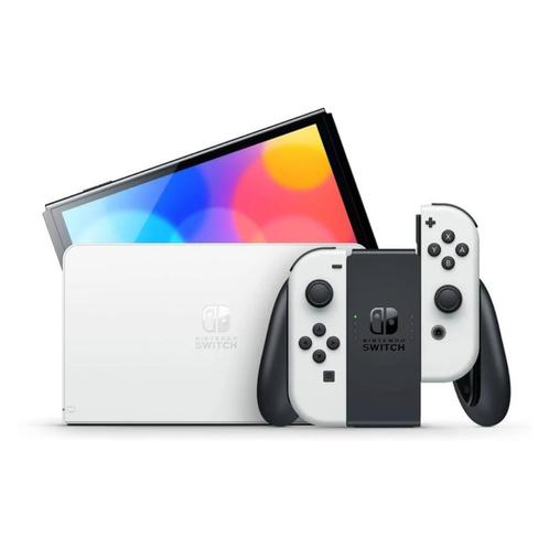 Nintendo Switch Oled + Satisfy Grip + Case + Joy-cons, Games en Spelcomputers, Spelcomputers | Nintendo Switch, Gebruikt, Switch OLED
