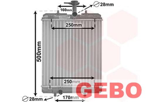 Citroen C1 2014/2022 radiateur benzine  1.0 VTi +AC B0 007 6, Auto-onderdelen, Motor en Toebehoren, Citroën, Nieuw, Ophalen of Verzenden