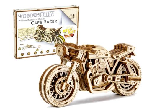 3D Houten Puzzel Motor Cruiser V-Twin - DIY Wood Puzzles, Hobby en Vrije tijd, Modelbouw | Auto's en Voertuigen, Nieuw, Overige typen
