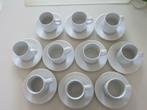 10 espressokopjes en schoteltjes - Habitat - porselein, Huis en Inrichting, Nieuw, Kop(pen) en/of Schotel(s), Effen, Ophalen