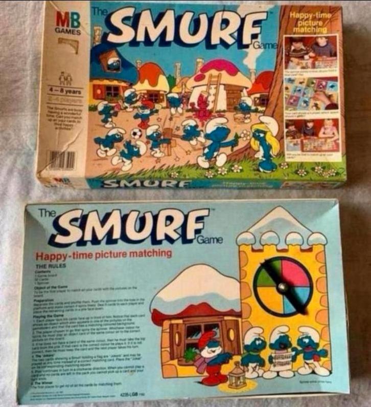 Oud vintage 1981-1983 the Smurf game - Smurfen bordspel spel, Verzamelen, Smurfen, Gebruiksvoorwerp, Verschillende Smurfen, Ophalen of Verzenden