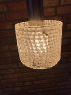 Vintage hanglamp glas chroom, Ophalen, Zo goed als nieuw, Glas