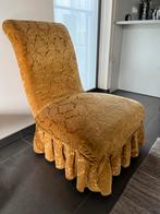 1 persoons zetel in oud geel met wieltjes, Huis en Inrichting, Ophalen, Zo goed als nieuw