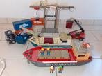 Lot 1 : quai chargement + bateaux + camion + chargeur + ..., Enlèvement, Utilisé, Playmobil en vrac