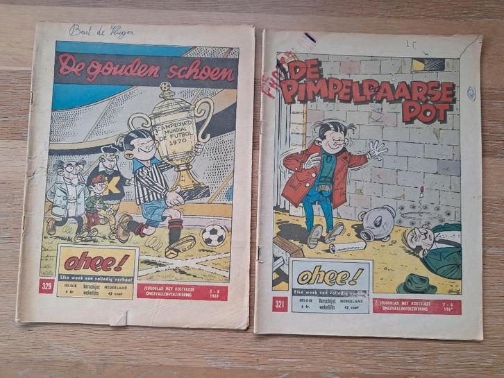 4 strips heibel, pili pili, thomas pips, Boeken, Stripverhalen, Gelezen, Meerdere stripboeken, Ophalen